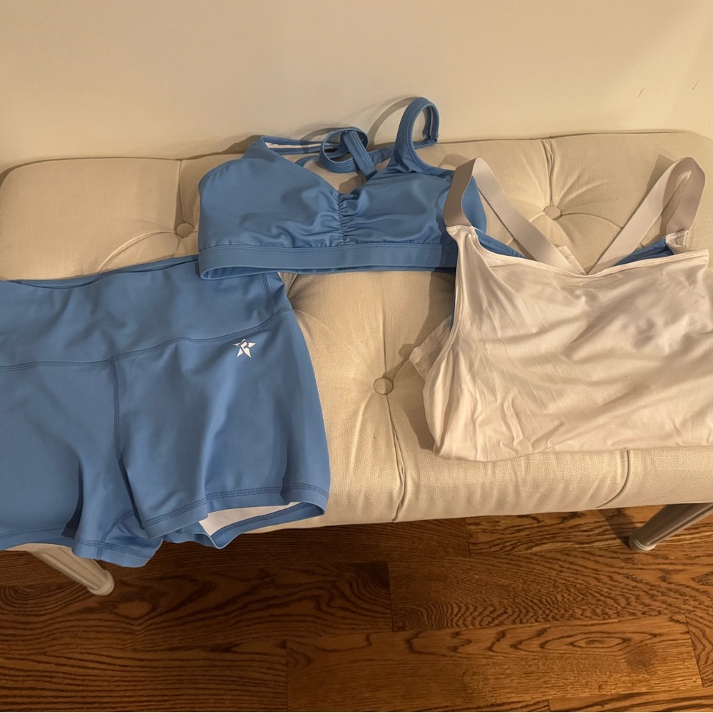 Women's Blue and White Intimates Set